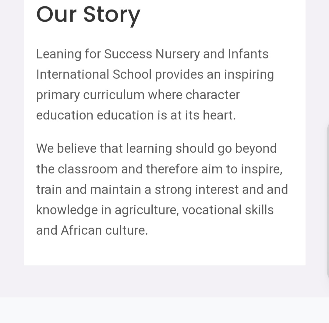Read more about the article our school story